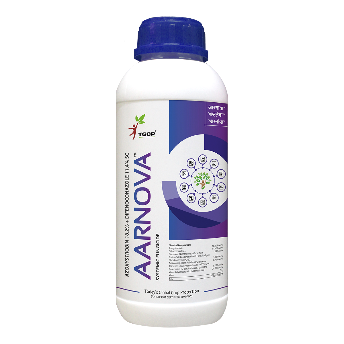 Aarnova (Azoxystrobin 18.2% + Difenoconazole 11.4% SC) Systemic Fungicide