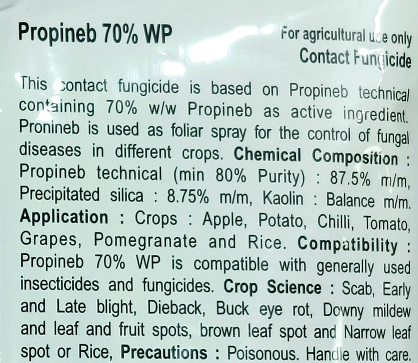 शिवालिक प्रोपिनेब - प्रोपिनेब 70% WP कवकनाशी