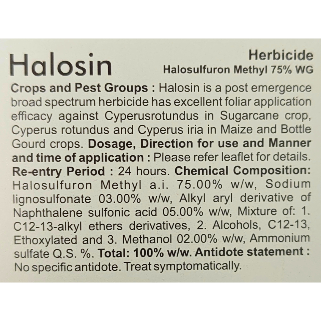 Halosin Halosulfuron Methyl 75% WG Herbicide