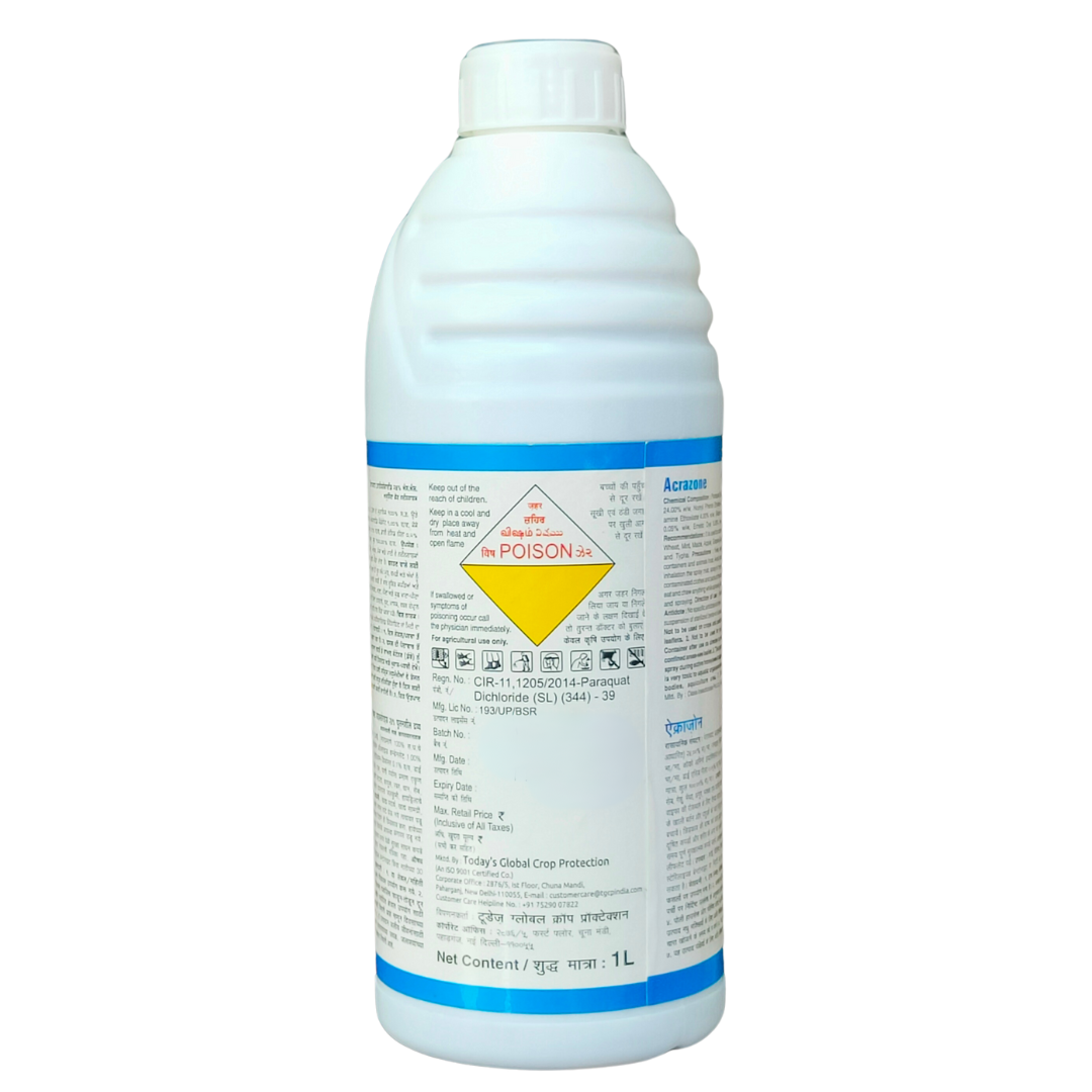 Acrazone - Paraquat Dichloride 24% SL Non-Selective Contact Herbicide