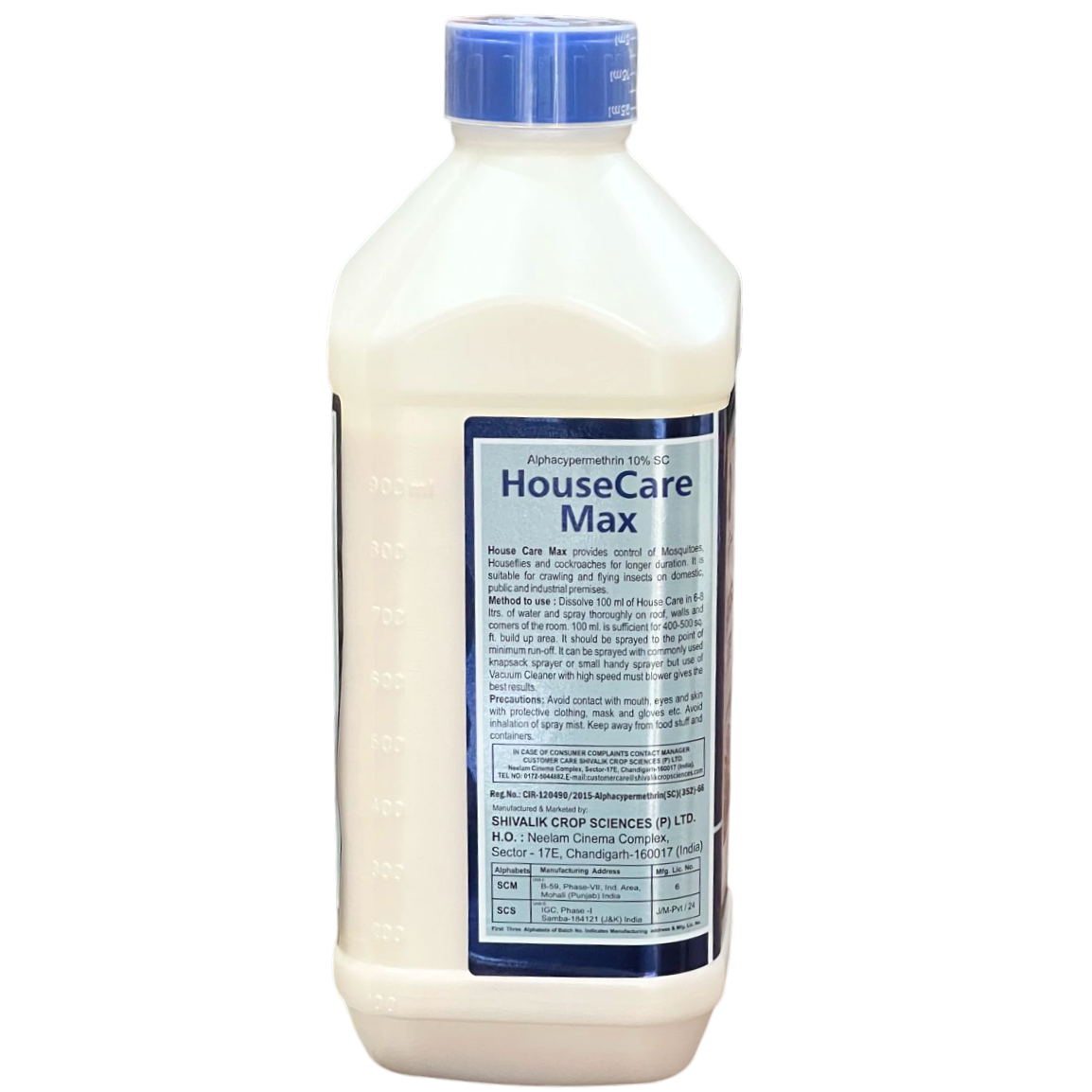 HouseCare Max Alphacypermethrin 10% SC Insecticide to Control Mosquitoes, Houseflies, Cockroaches