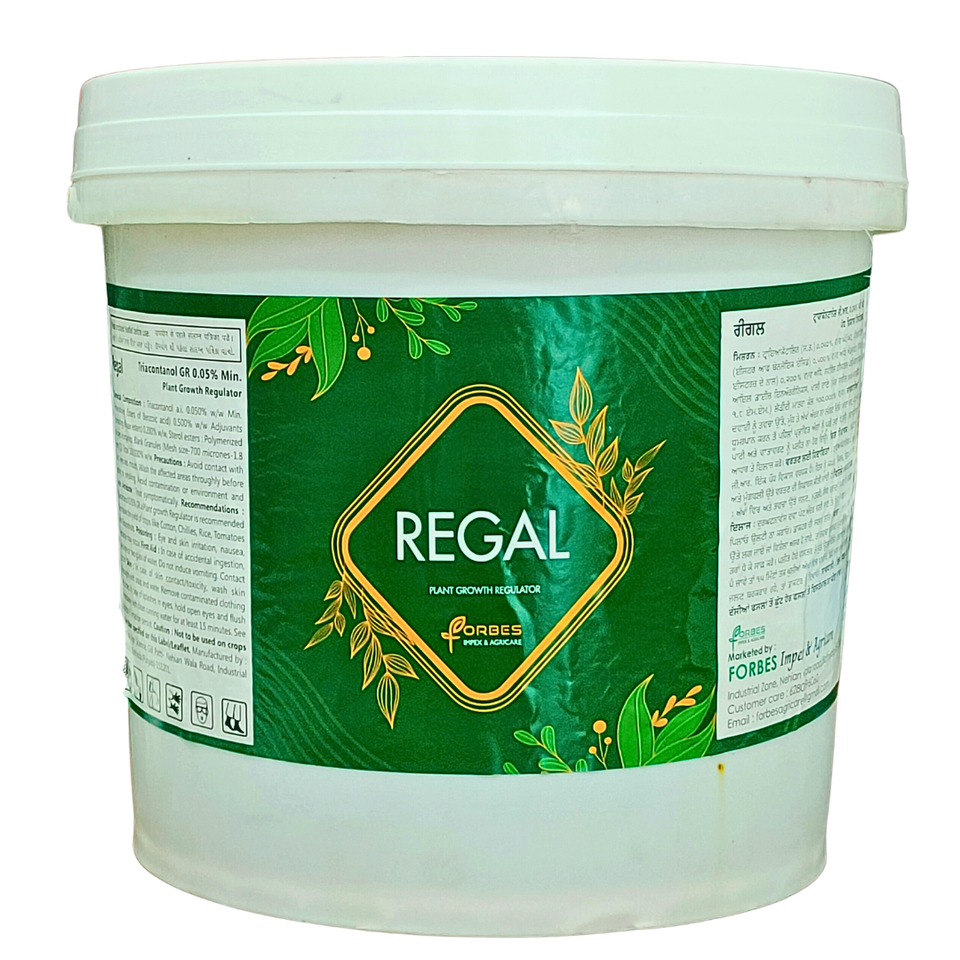 Regal Triacontanol 0.05% GR Plant Growth Regulator bottle - FarmMate.in