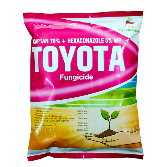 Toyota Captan 70% + Hexaconazole 5% WP Fungicide