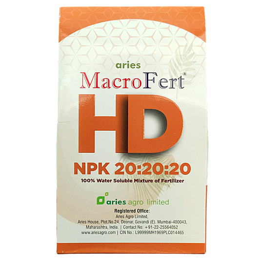 Aries MacroFert HD NPK 20:20:20 Fertilizer (Dose - 200gm/acre)