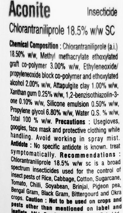 Aconite Chlorantraniliprole 18.5% SC Insecticide