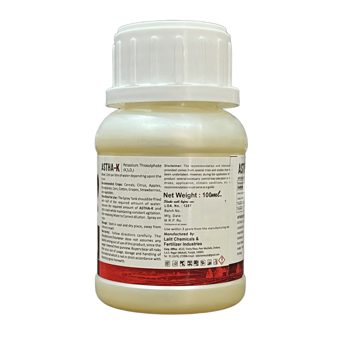 ASTHA-K  Potassium Thiosulphate (K₂S₂O₃) Fertilizer