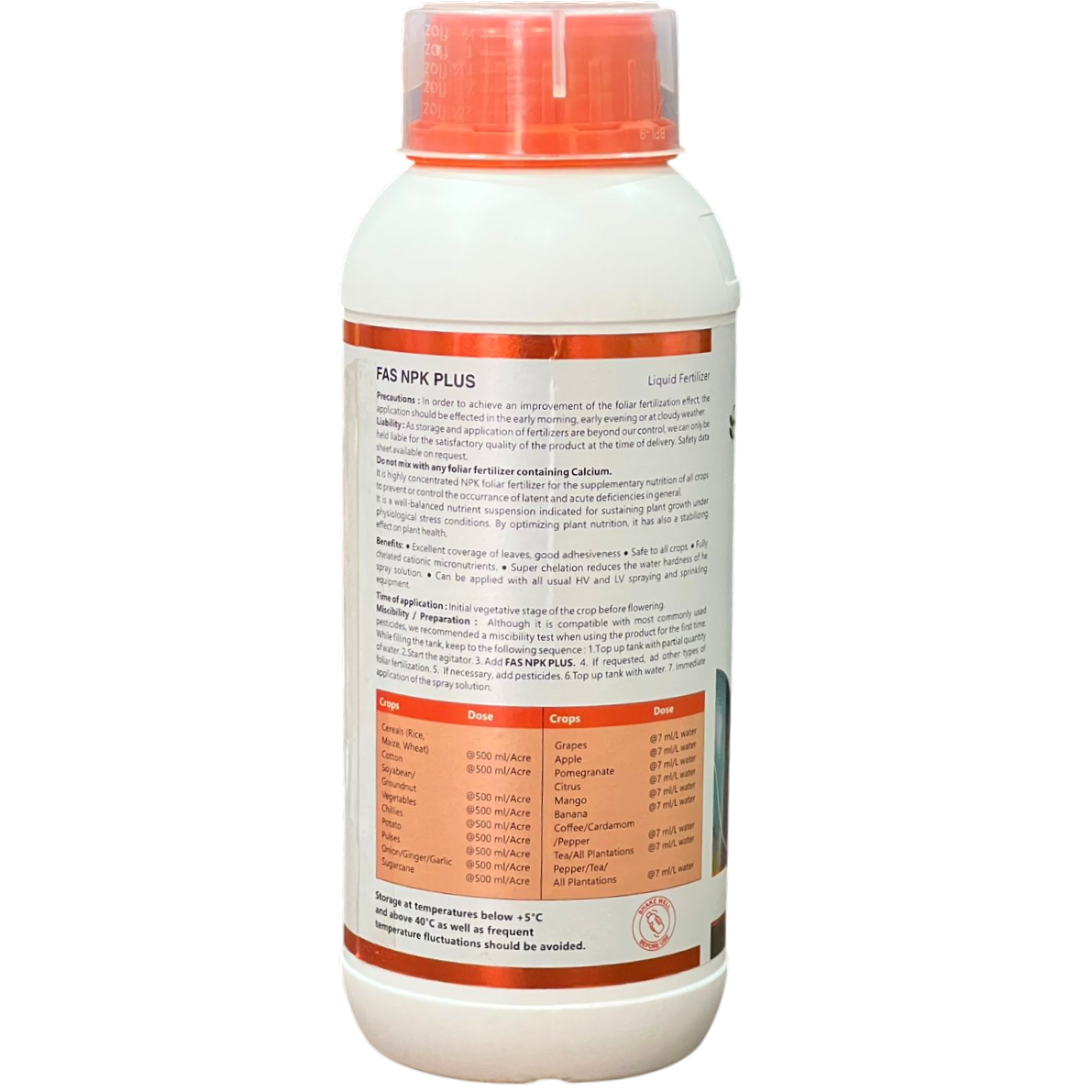 FAS NPK Plus 11:11:08 Fortified with Zinc & Boron (Suspension) Liquid Fertilizer