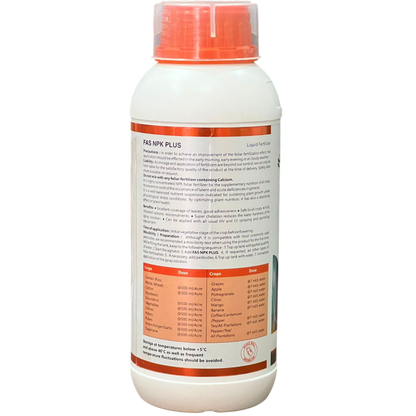 FAS NPK Plus 11:11:08 Fortified with Zinc & Boron (Suspension) Liquid Fertilizer