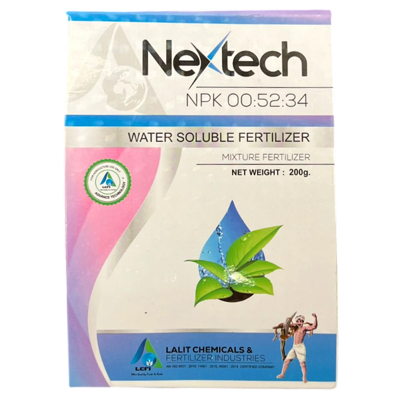 Nextech NPK 00:52:34 Fertilizer (Dose-200gm/acre)