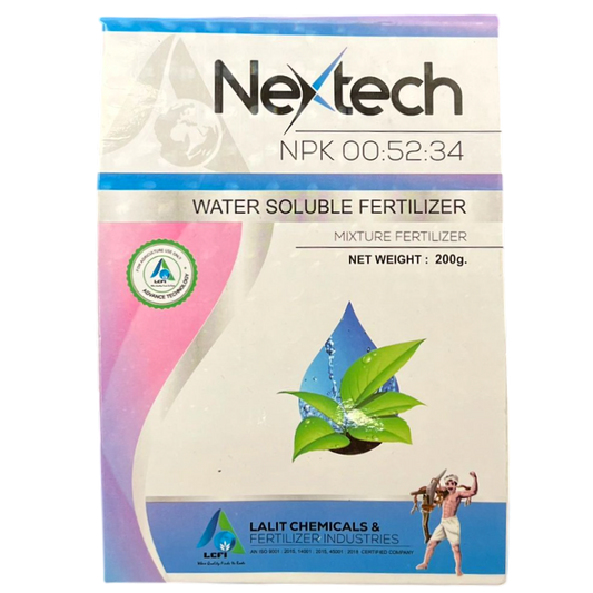 Nextech NPK 00:52:34 Fertilizer (Dose-200gm/acre)