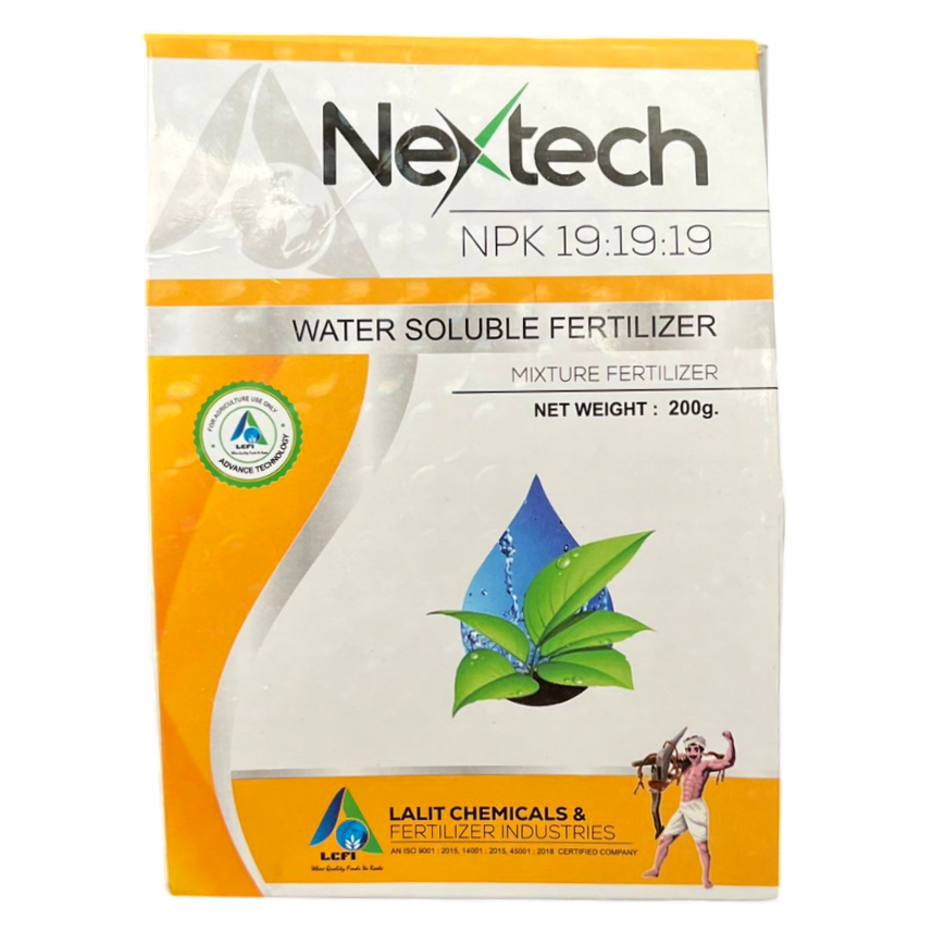 NEXTECH NPK 19-19-19 Fertilizer (Dose - 200gm/acre)