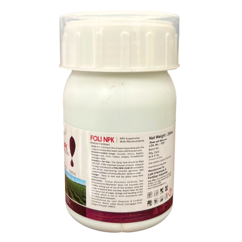 Foli NPK 13:00:45 Fertilizer (NPK suspension with micronutrients)