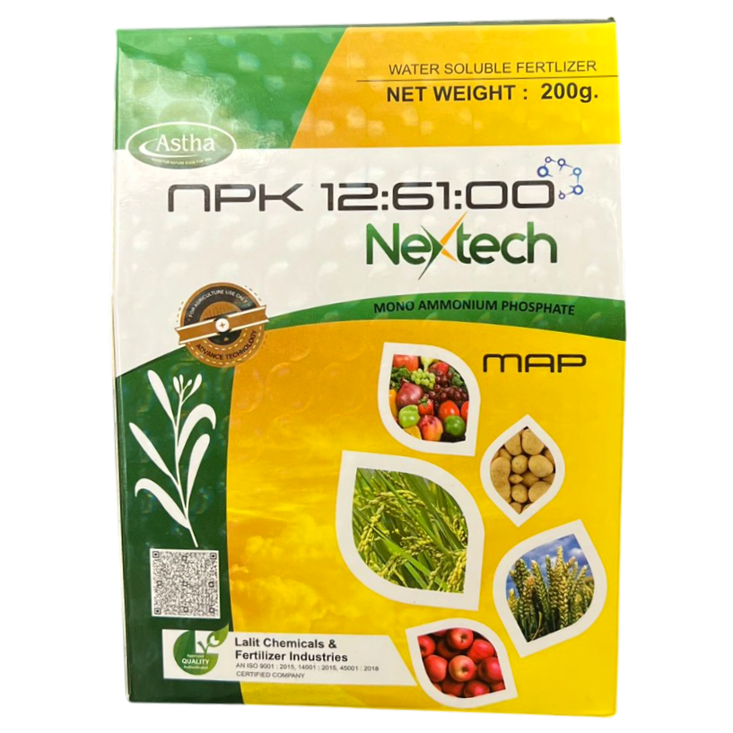 Nextech NPK 12:61:00 Fertilizer (Dose - 200gm/acre)