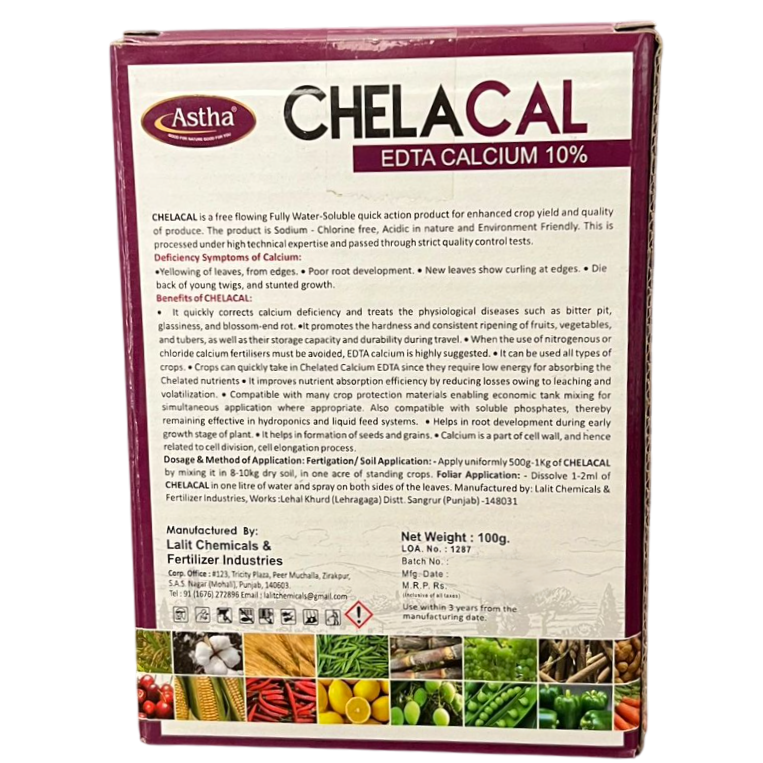 Chelacal Chelated Calcium (EDTA Calcium 10%) Micronutrient Fertilizer