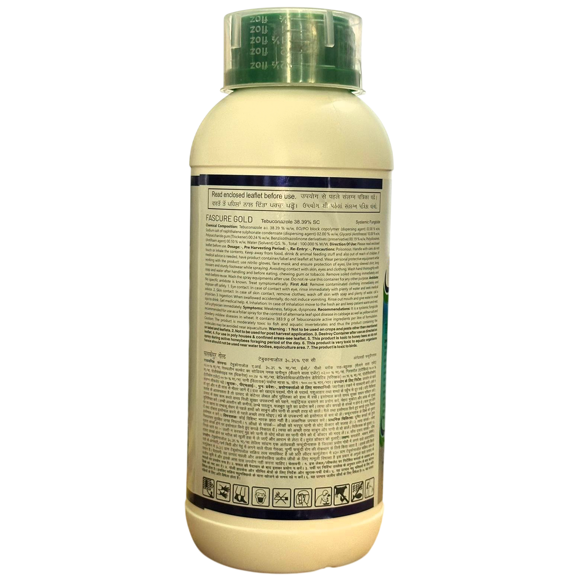 Fascure Gold Tebuconazole 38.39% SC Fungicide bottle - alternate view