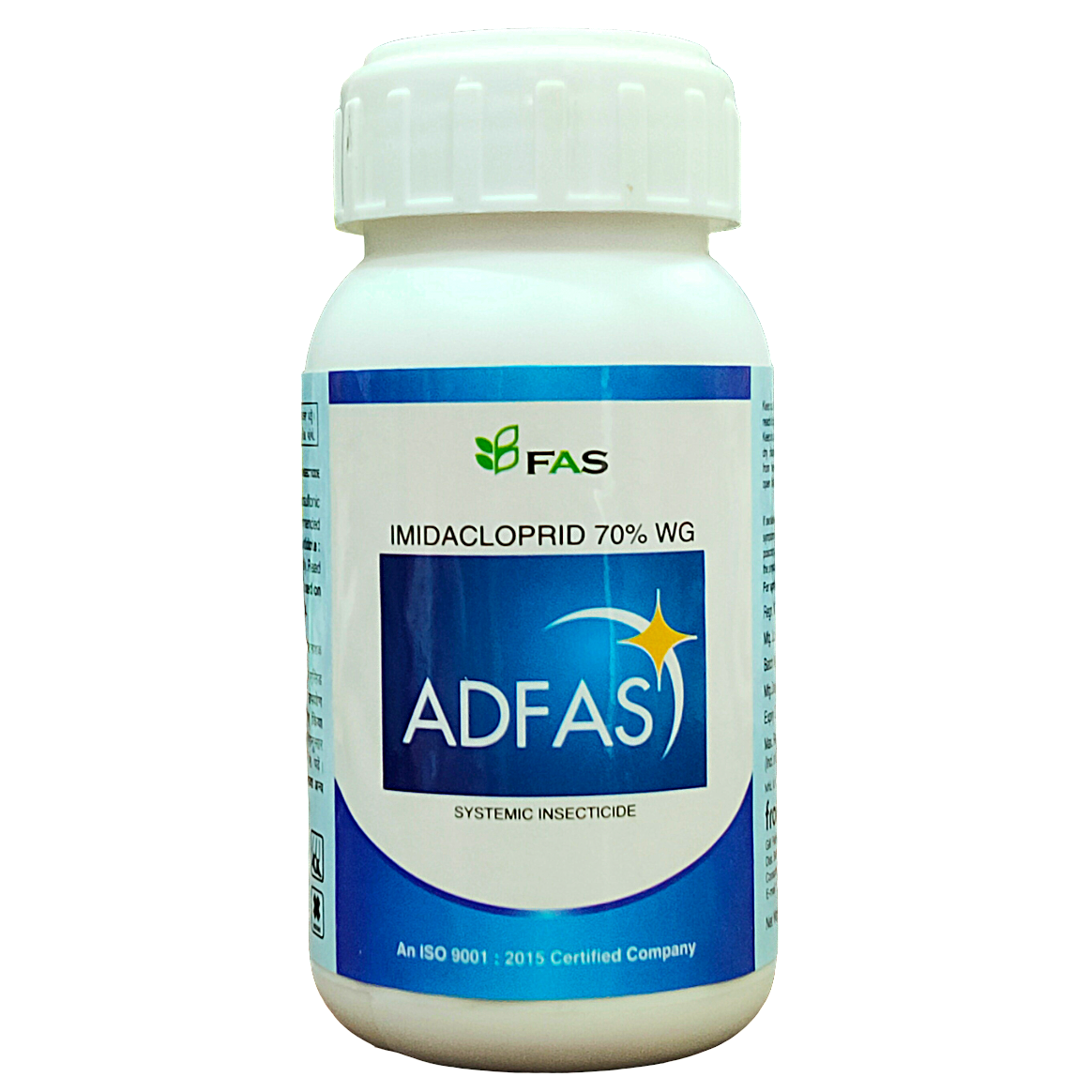 Adfas Imidacloprid 70% WG Insecticide bottle - FarmMate.in
