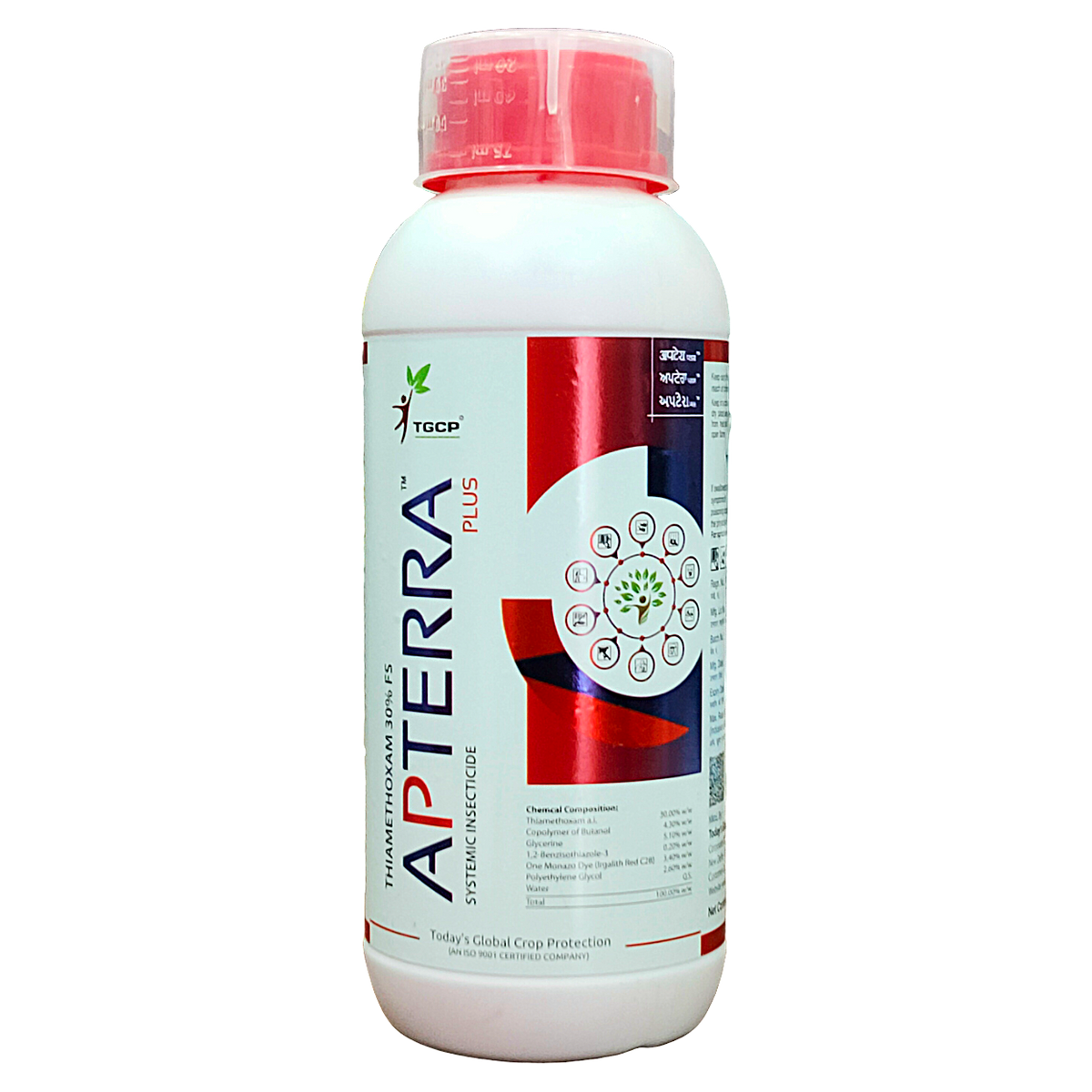 Apterra Plus Thiamethoxam 30% FS Insecticide bottle - FarmMate.in