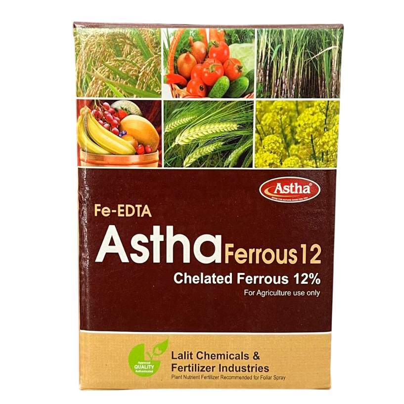 Astha Ferrous 12 Chelated Ferrous 12% Micronutrient Fertilizer bottle - FarmMate.in
