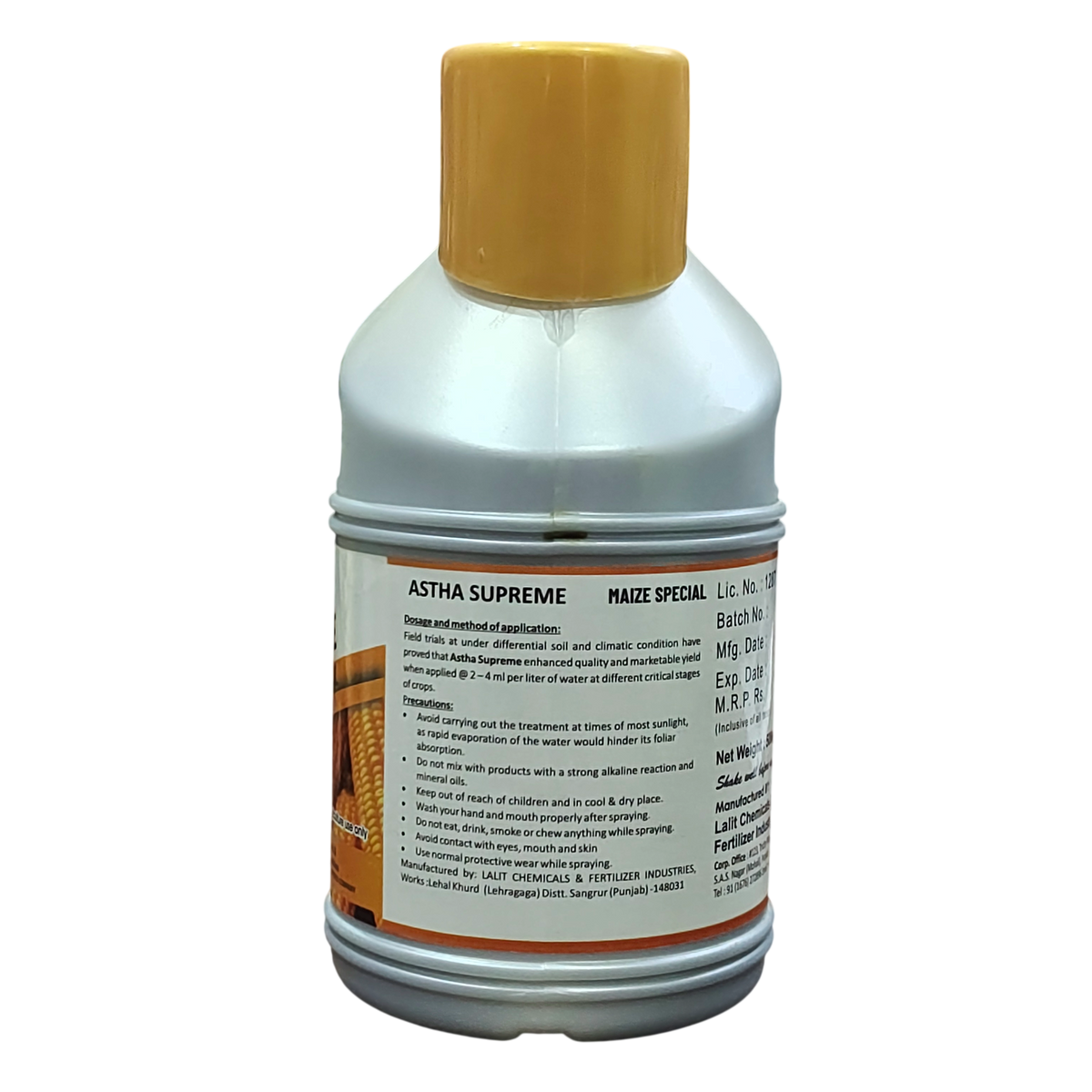 Astha Supreme Maize Special product label