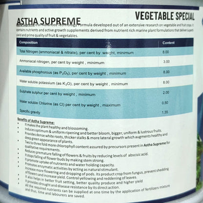 Astha Supreme Vegetable Special product label