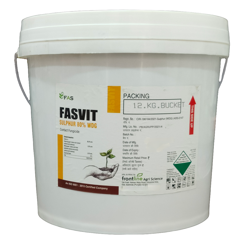 Fasvit - Sulphur 80% WDG Fungicide (12kg in Bucket)