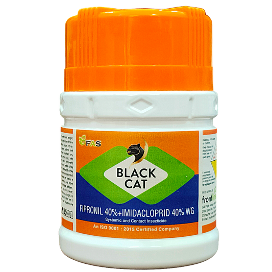 Black Cat Fipronil 40% + Imidacloprid 40% WG Insecticide pack - FarmMate.in
