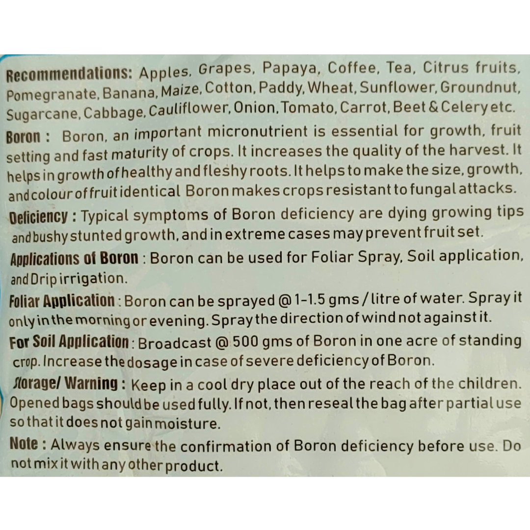 Double Deer Boron Fertilizer usage details