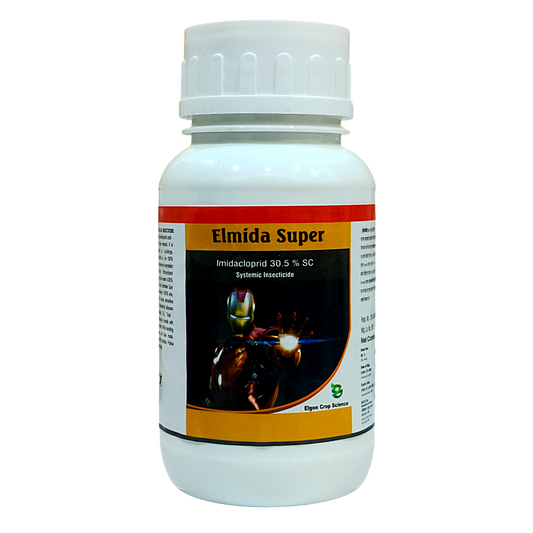 Elmida Super Imidacloprid 30.5% SC Insecticide bottle - FarmMate.in