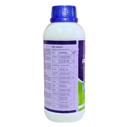 Fas Zinco Fertilizer label details