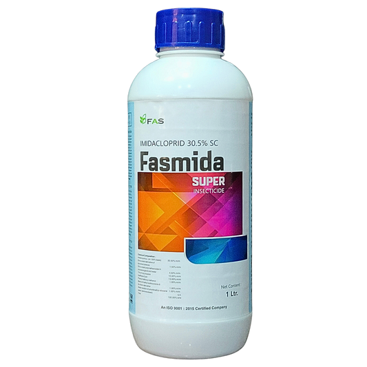 Fasmida Super Imidacloprid 30.5% SC Insecticide bottle - FarmMate.in