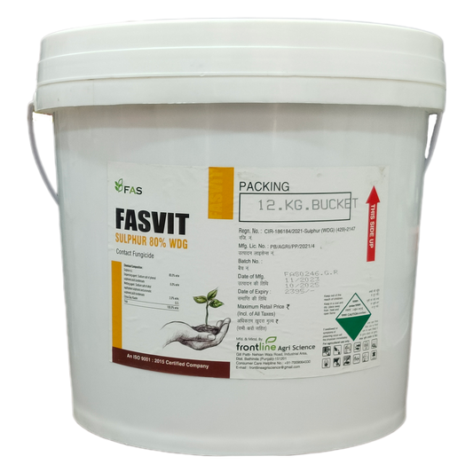 Fasvit - Sulphur 80% WDG Fungicide (12kg in Bucket)