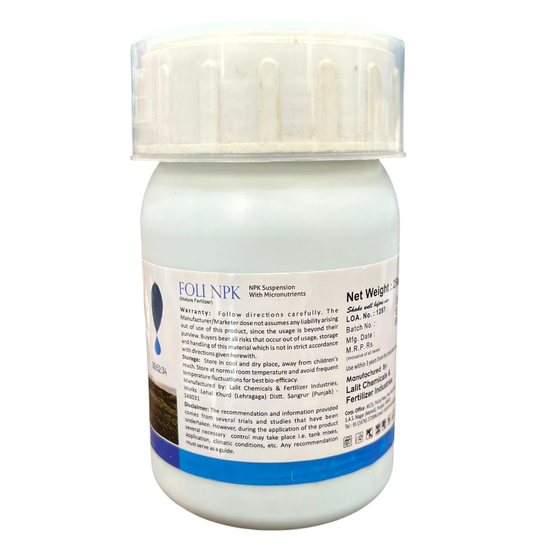 Foli NPK 00:52:34 product label