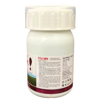Foli NPK 13:00:45 product label