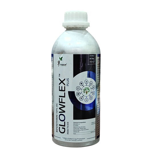 Glowflex Bifenthrin 10% EC Insecticide bottle - FarmMate.in