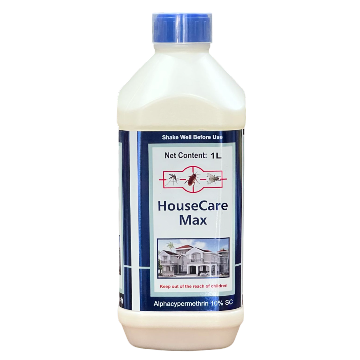 HouseCare Max Alphacypermethrin 10% SC Insecticide bottle - FarmMate.in