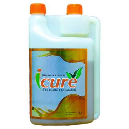 iCure Tebuconazole 25.9% EC Fungicide bottle - FarmMate.in