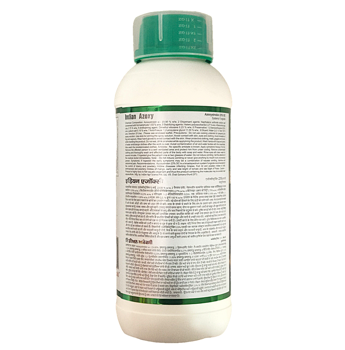 Indian Azoxy Fungicide label details