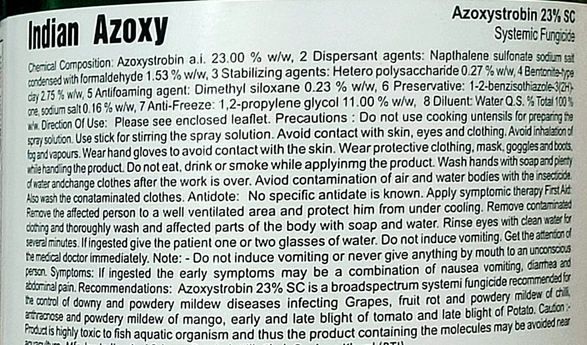 Indian Azoxy Fungicide pack size options