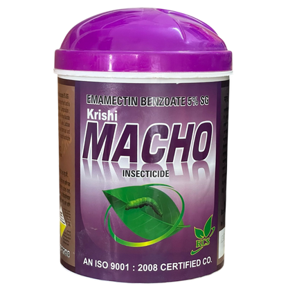 Macho Emamectin Benzoate 5% SG Insecticide bottle - FarmMate.in