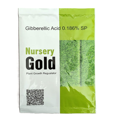Nursery Gold Gibberellic Acid 0.186% SP Plant Growth Regulator bottle - FarmMate.in