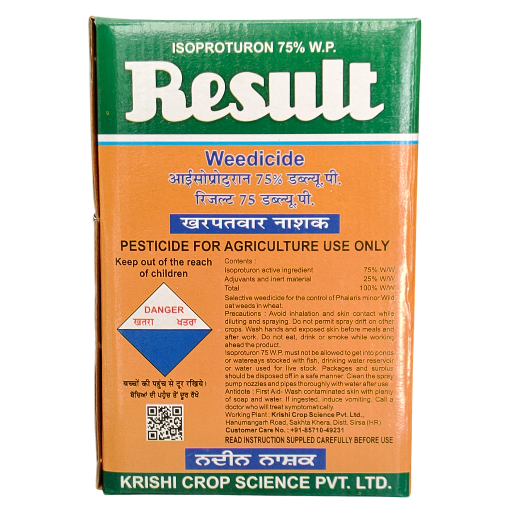 Result Herbicide product packaging