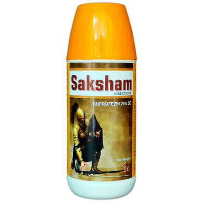 Saksham Buprofezin 25% SC Insecticide bottle - FarmMate.in