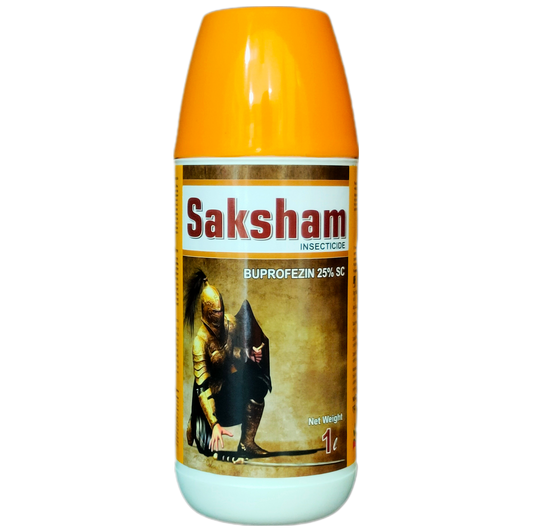 Saksham Buprofezin 25% SC Insecticide bottle - FarmMate.in