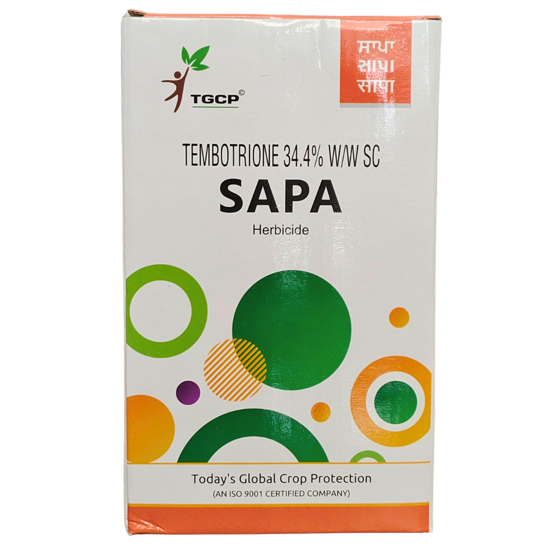 Sapa Tembotrione 34.4% SC Herbicide bottle - FarmMate.in