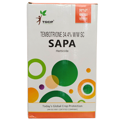 Sapa Tembotrione 34.4% SC Herbicide bottle - FarmMate.in