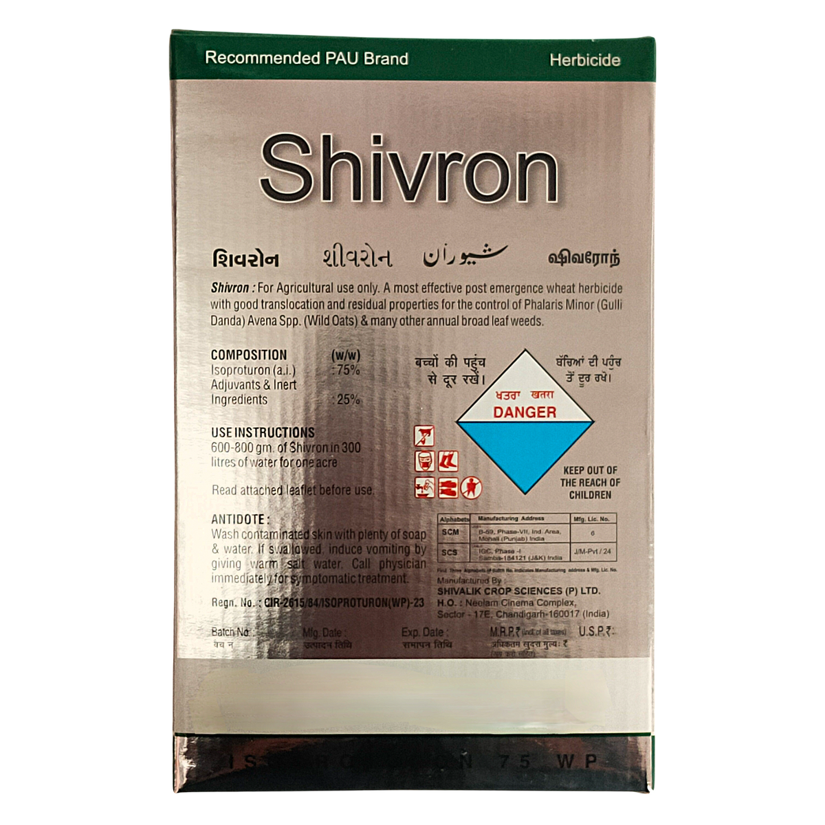 Shivron Herbicide pack size options