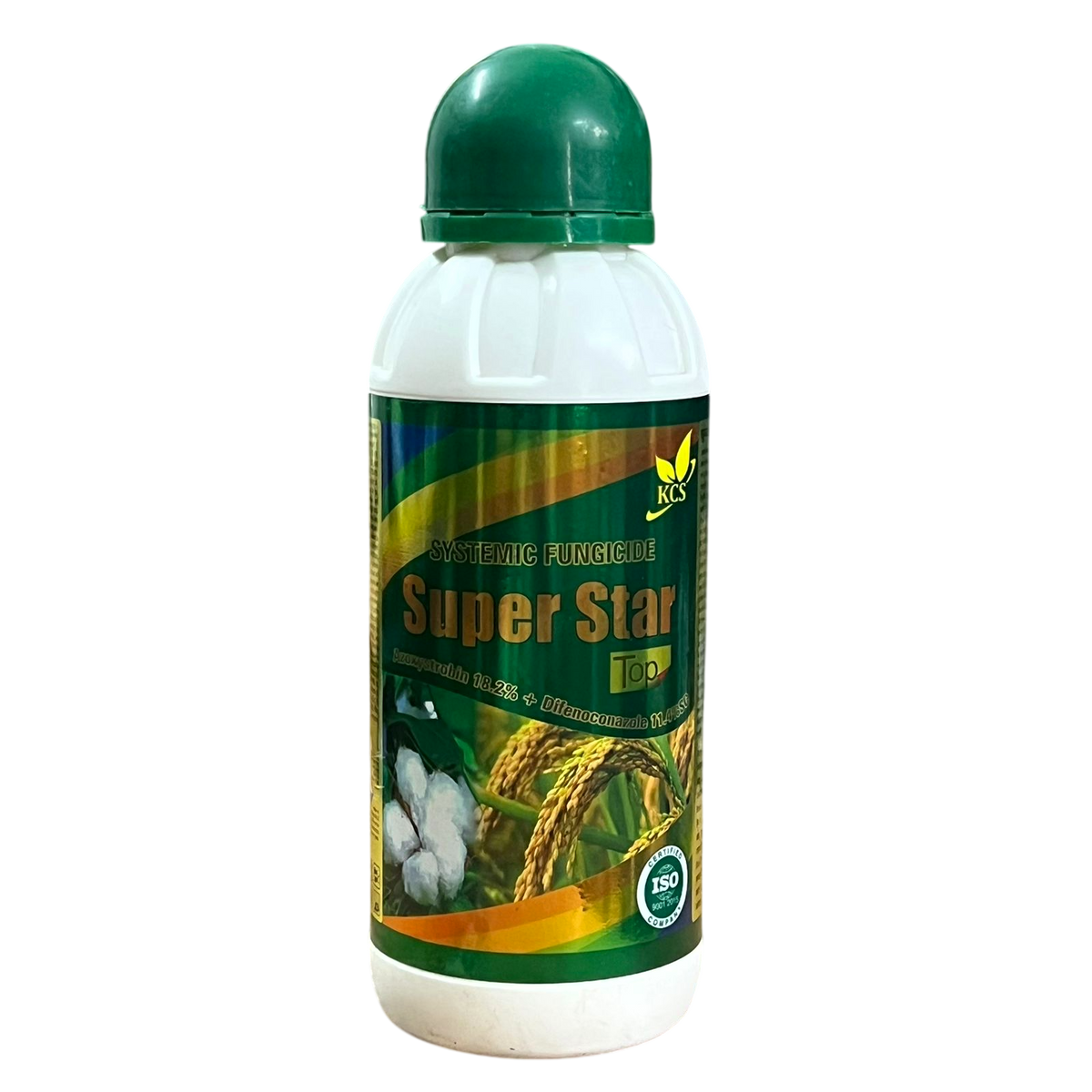 Super Star Top Azoxystrobin 18.2% + Difenoconazole 11.4% SC Fungicide bottle - FarmMate.in