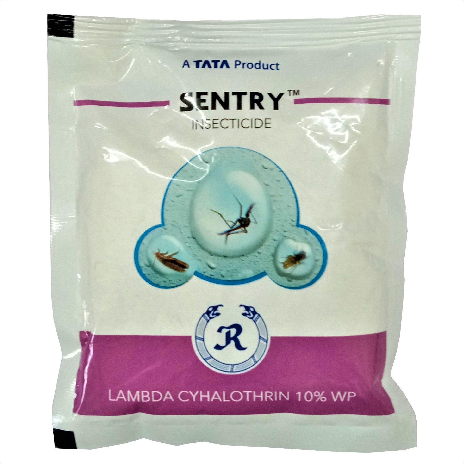 TATA Sentry Lambda Cyhalothrin 10% WP Insecticide bottle - FarmMate.in